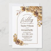 フローラ素朴アーチウェディングレセプション 招待状 (正面)