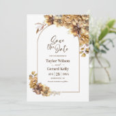 フローラ素朴アーチ結婚式の日付の保存 セーブザデート (スタンド正面)