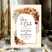 フローラ素朴アーチ結婚式の日付の保存 招待状