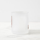 フローラ素朴イニシャルレターJモノグラム フロストグラスマグカップ (中央)