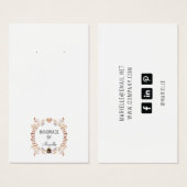 フローラ素朴イヤリングジュエリー表示カード (正面&裏面)