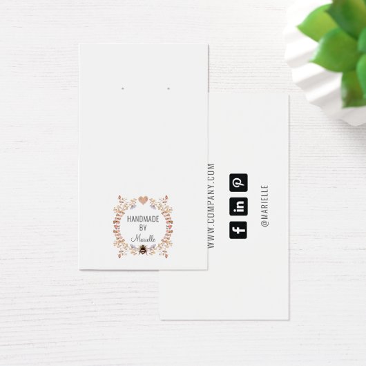 フローラ素朴イヤリングジュエリー表示カード (デスク)