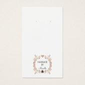 フローラ素朴イヤリングジュエリー表示カード (正面)