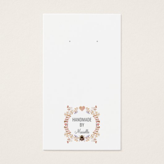 フローラ素朴イヤリングジュエリー表示カード (正面)