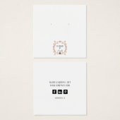 フローラ素朴イヤリングジュエリー表示カード (正面&裏面)