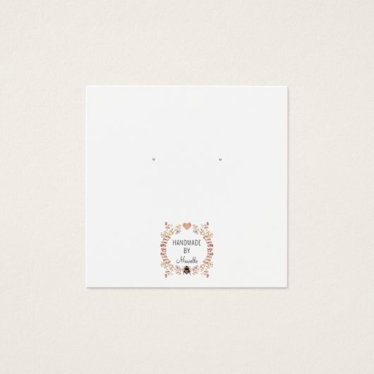 フローラ素朴イヤリングジュエリー表示カード (正面)