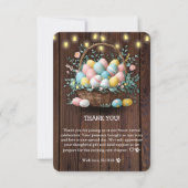 フローラ素朴イースターエッグベイビーシャワー サンキューカード (正面)