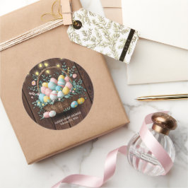 フローラ素朴イースターエッグベイビーシャワー ラウンドシール