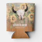 フローラ素朴ウエスタンサンフラワーズブルスカル 缶クーラー (正面)