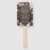 フローラ素朴ウッドストリングライト結婚式 プログラム ハンドファン (裏面)