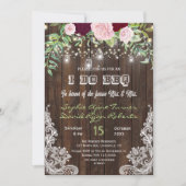 フローラ素朴ウッドメイスンジャールライトBBQをする 招待状 (正面)