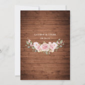 フローラ素朴ウッド赤面バラストリングライト 招待状 (裏面)