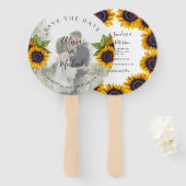 フローラ素朴エレガントなウェッ救ド写真日付 ハンドファン (正面&裏面)