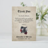 フローラ素朴エレガントスカル結婚ズ サンキューカード (スタンド正面)