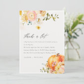 フローラ素朴オレンジオータムカボチャ結婚の感謝してい20000 サンキューカード (スタンド正面)