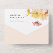 フローラ素朴オレンジオータムカボチャ結婚の オールインワン招待状 (裏面)