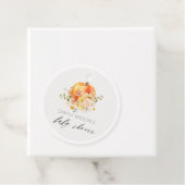 フローラ素朴オレンジオータムカボチャ赤ちゃんシャワー フェイバータグ (インサイチュ)