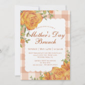 フローラ素朴オレンジタンマザーズデイブランチ 招待状 (正面)