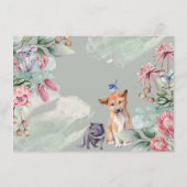 フローラ素朴オーストラリア動物学書ベビー エンクロージャーカード (裏面)