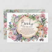 フローラ素朴オーストラリア動物学書ベビー エンクロージャーカード (正面/裏面)