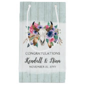 フローラ素朴カウスカルボホウォーター色結婚の スモールペーパーバッグ (正面)