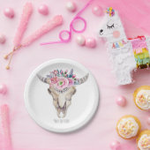 フローラ素朴カウスカルボホシックカスタムパーティー ペーパープレート (パーティー)