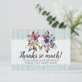 フローラ素朴カウスカルボホシックサンキューカード サンキューカード (スタンド正面)