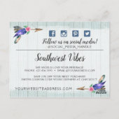 フローラ素朴カウスカルボホシックサンキューカード ポストカード (裏面)