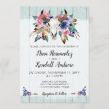 フローラ素朴カウスカルボホ結婚式招待状