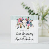 フローラ素朴カウスカルボホ結婚式招待状 招待状 (スタンド正面)