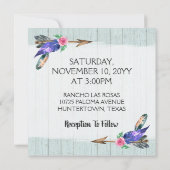 フローラ素朴カウスカルボホ結婚式招待状 招待状 (裏面)