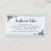 フローラ素朴カウースカルウォーターカラーウッドボホシック 名刺 (裏面)