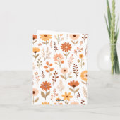 フローラ素朴カボチャ赤ちゃんシャワーサンキューカード サンキューカード (裏面)