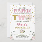 フローラ素朴カボチャ2回目の誕生日パーティー 招待状 (正面)