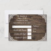 フローラ素朴カントリーバーンウェディングRSVP 出欠カード (裏面)