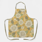 フローラ素朴カントリーフローラひまわり エプロン (正面)