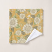 フローラ素朴カントリーフローラひまわり バスタオルセット (ウォッシュタオル)