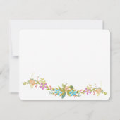 フローラ素朴ガーランドチョーク結婚ボード サンキューカード (裏面)