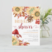 フローラ素朴キノコひまわりブライダルシャワー 招待状 (スタンド正面)