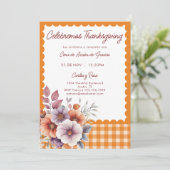 フローラ素朴キュートスペインのエスパニョールサンクスギビング 招待状 (スタンド正面)