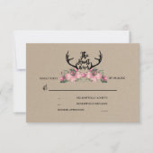 フローラ素朴クラフト狩りはウェディングRSVP上 出欠カード (正面)