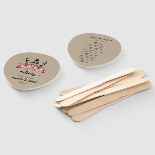 フローラ素朴クラフト狩りは結婚の手のファン ハンドファン (組立なし)