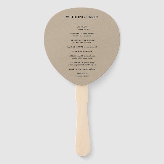 フローラ素朴クラフト狩りは結婚の手のファン ハンドファン (裏面)