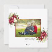 フローラ素朴クリスマスタイポグラフィ写真 シーズンカード (裏面)