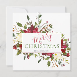 フローラ素朴クリスマスタイポグラフィ写真 シーズンカード