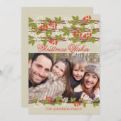 フローラ素朴クリスマスフォトカード シーズンカード (正面/裏面)