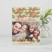 フローラ素朴クリスマスフォトカード シーズンカード (スタンド正面)