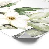 フローラ素朴グリーンベイビーシャワー歓迎 ポスター (角)