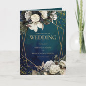 フローラ素朴グリーンリーカントリーウェディング招待状 招待状 (正面)