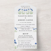 フローラ素朴コーンフラワーベビーの息結婚の数 オールインワン招待状 (内側)